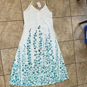 SHEIN green and blue floral dress